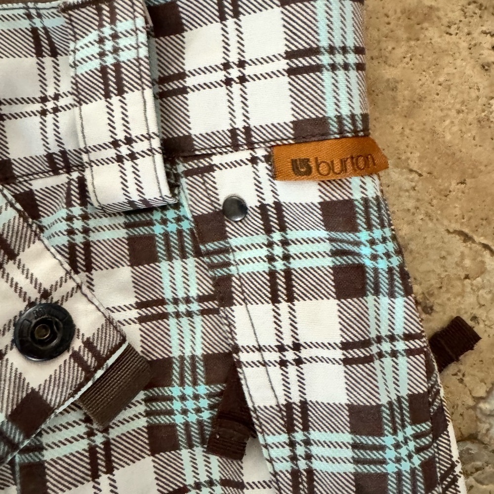Burton Girls Ski Snowboard Pants Plaid Pattern Cool Xl Hit The Slopes Euc Sweet — image 3 of 8